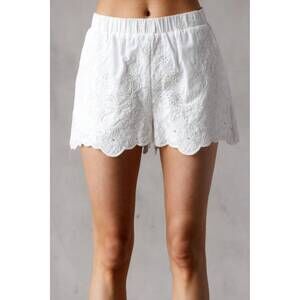 NEW STORIA whitney eyelet short in white